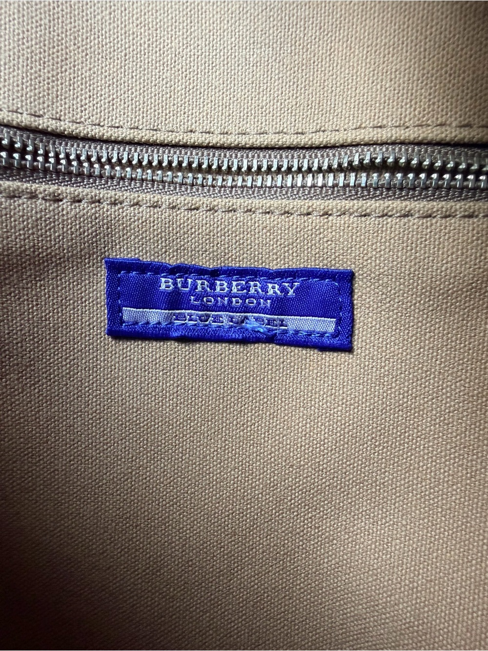 Burberry Blue Label Beige Canvas Nova Check Leather Handle Tote Bag - Picture 9 of 9